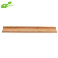 Bamboo Picture Ledge Floating Wall Shelf Mounted Display shelf for Home storage