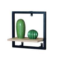 Rectangle wire wall shelves metal wall rack for display wall shelf