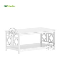 white wooden oxford cross style mdf coffee table